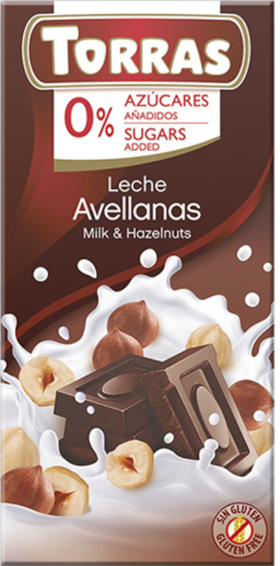 MLEČNA ČOKOLADA SA LEŠNIKOM 75g